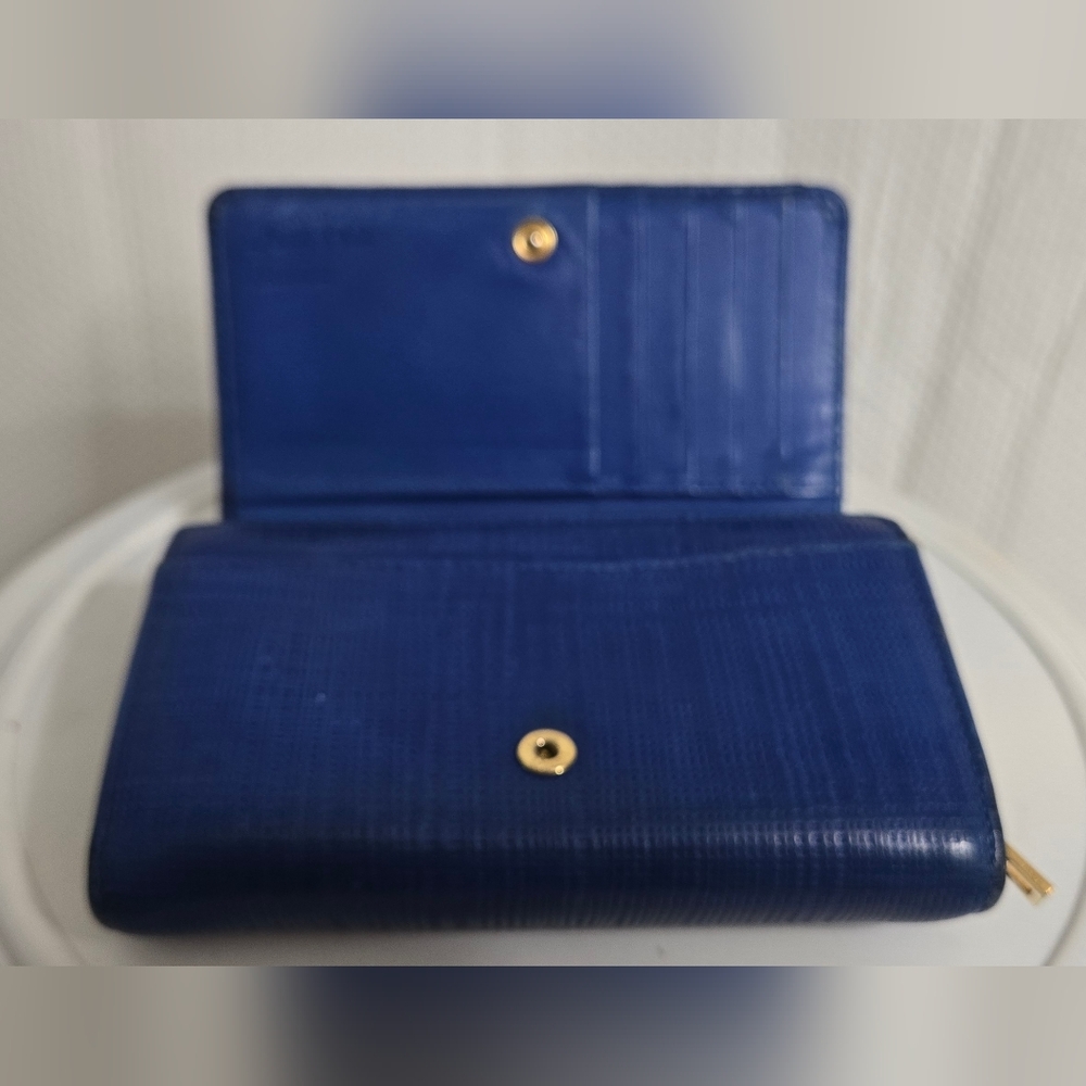 EUC Loewe Textured Navy Leather Wallet - Picture 7 of 13